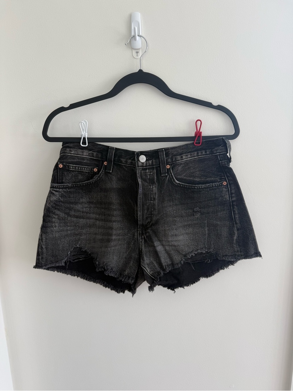 Denim Forum Black Denim Shorts